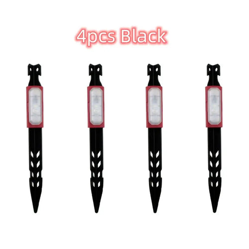 6/4/1 Pcs Tent Pegs With LED Lights Canopy Tent Stakes Nail Ground