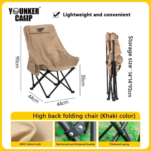 Outdoor Camping Chair with High Back Design Comfortable and Ergonomic