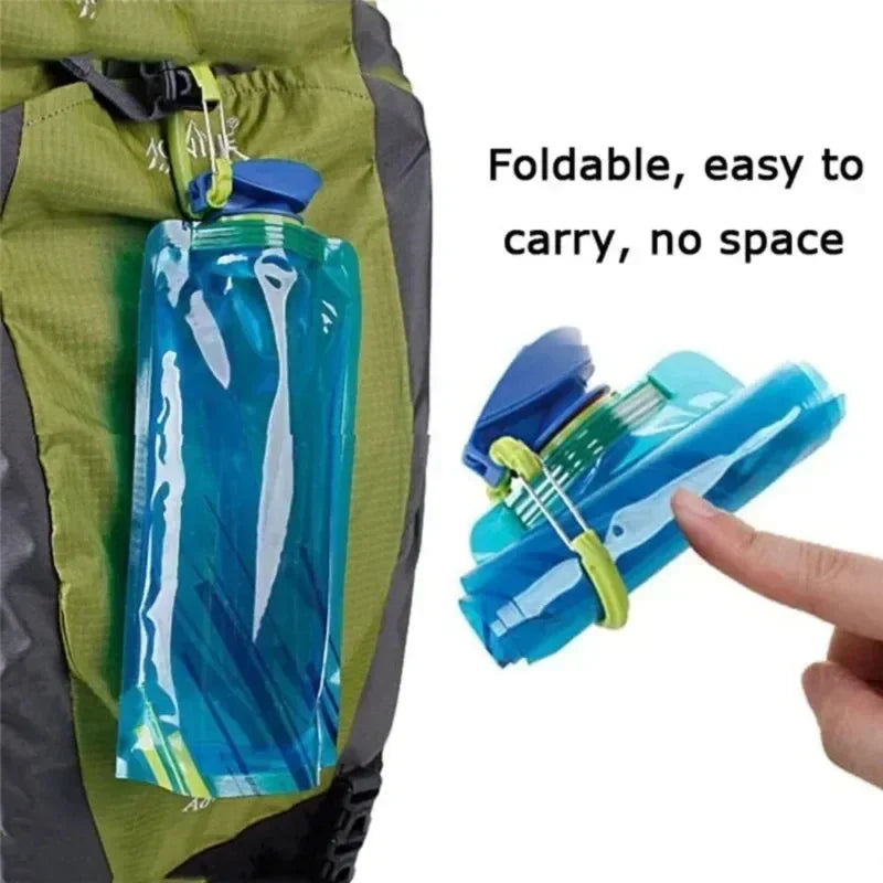 Portable Water Bag Foldable for Sports, Hiking, & Camping - 24oz