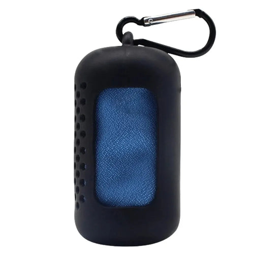 Cold Cooling Towel - Quick Drying with Circular Silicone Case