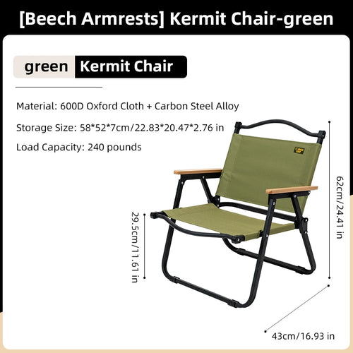 Green Kermit Folding Camping Chair