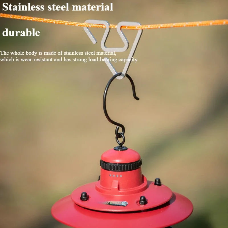 Outdoor Stainless Steel Camping Hook - Triangle 1pc