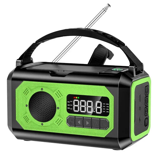 12000mAh Emergency AM/FM Radio Multifunction Portable Solar Hand Crank