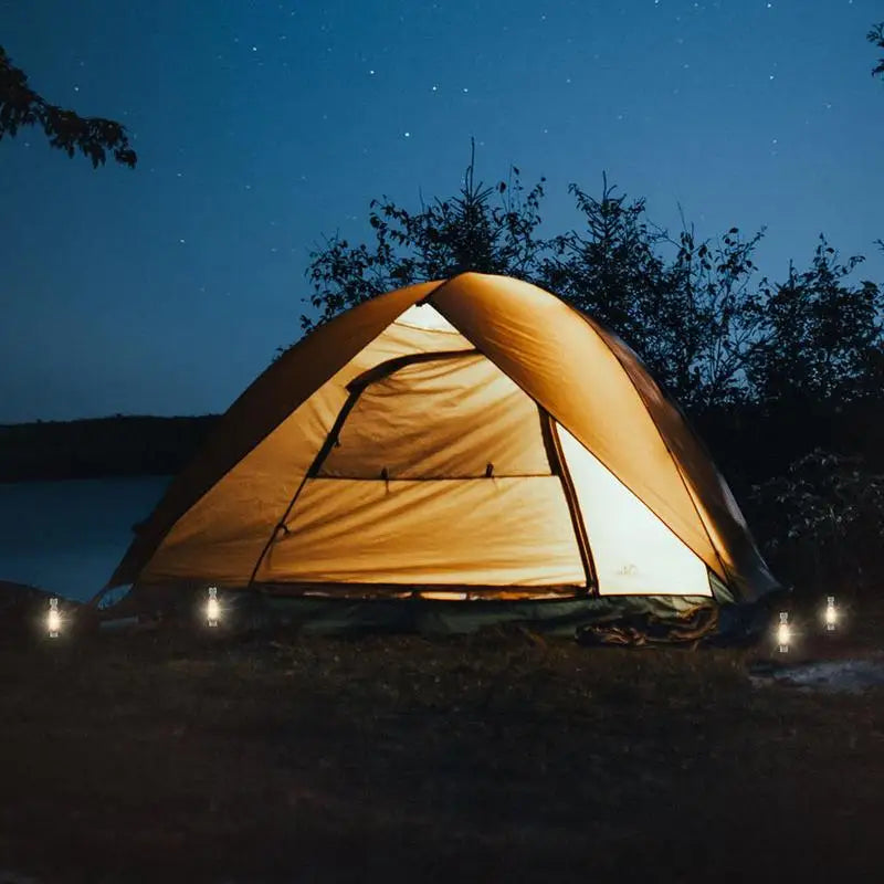 6/4/1 Pcs Tent Pegs With LED Lights Canopy Tent Stakes Nail Ground