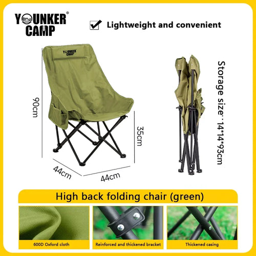 Outdoor Camping Chair with High Back Design Comfortable and Ergonomic