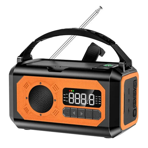 12000mAh Emergency AM/FM Radio Multifunction Portable Solar Hand Crank