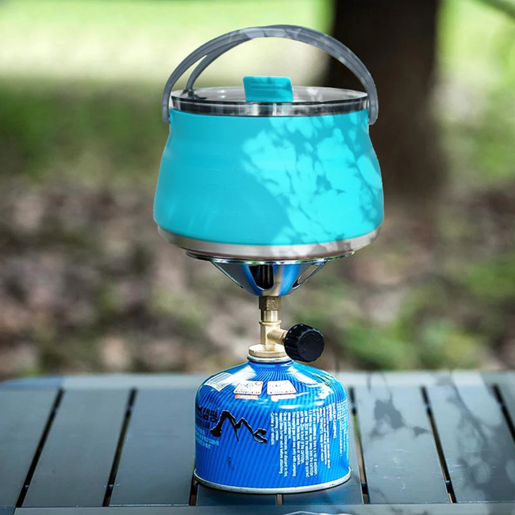 Outdoor Silicone Water Kettle Camping Folding Pot Portable Camping