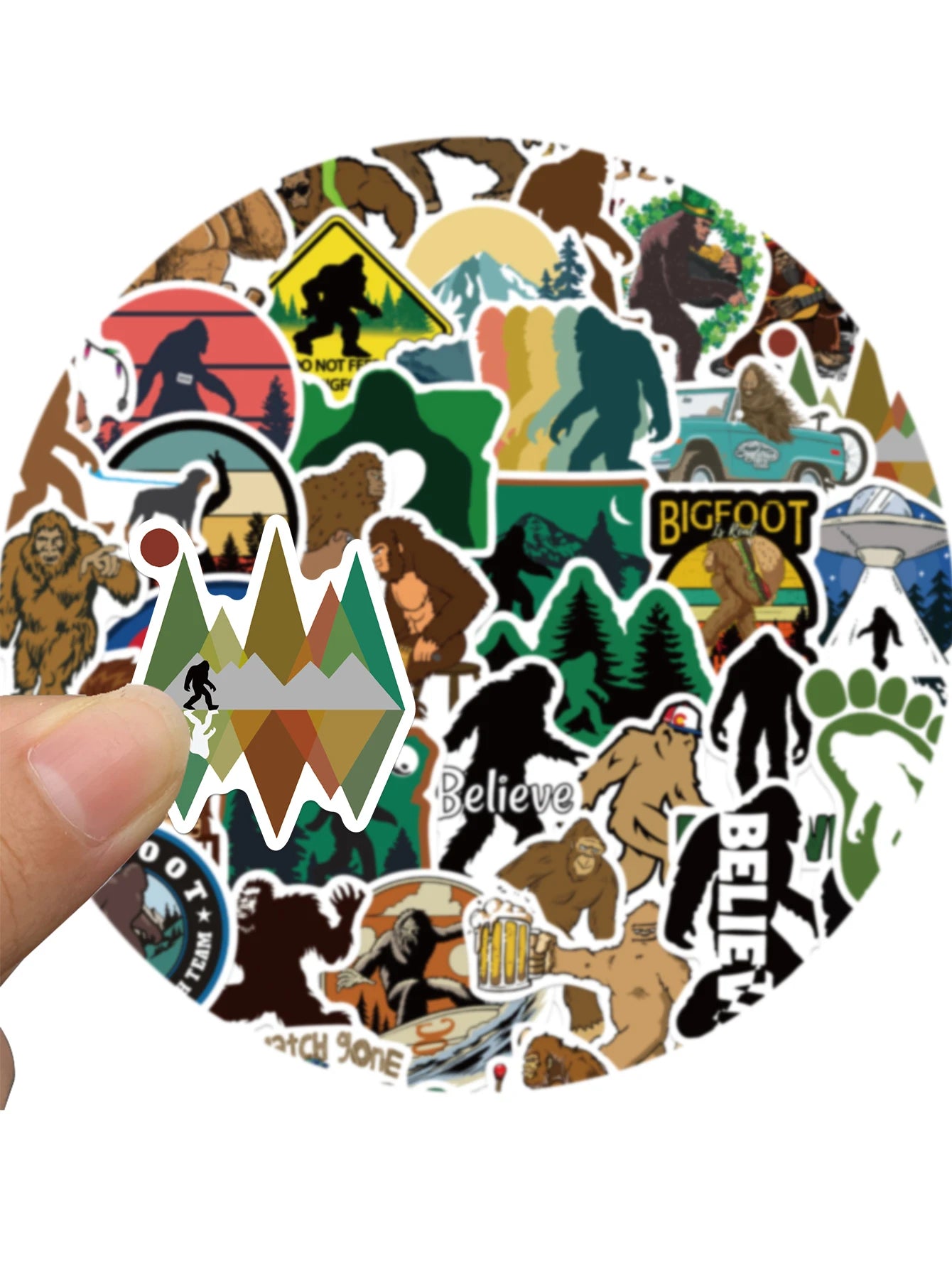 50Pcs Bigfoot Stickers, Decals - DIY Decoration