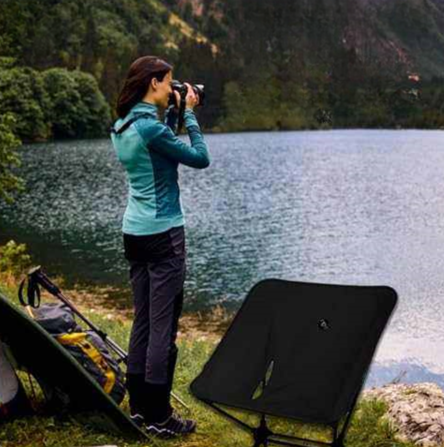 Low Back Ultralight Folding Camping Chairs - With Storage Pouch