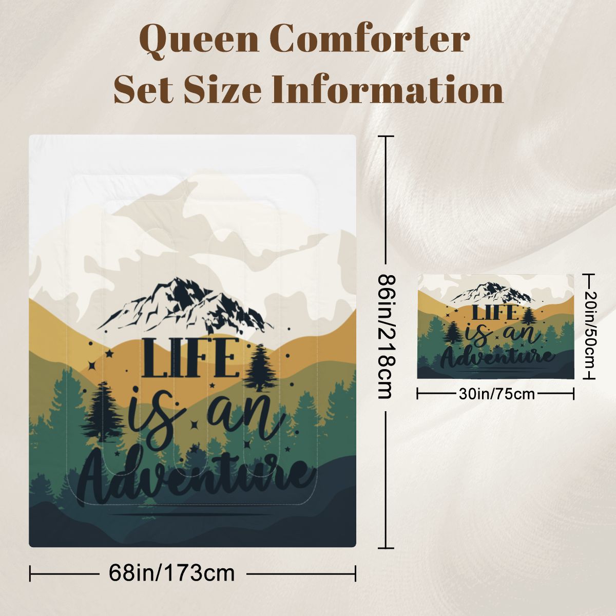 Let the Adventure Begin Twin Comforter 3 Pcs Set