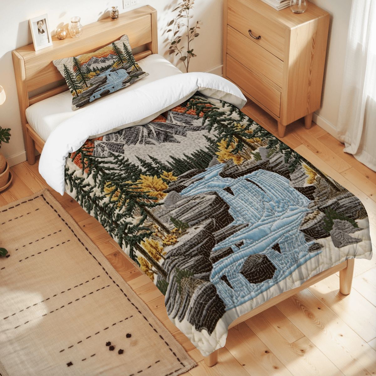 Mountain Sunrise Twin Comforter - 3 PCS Set