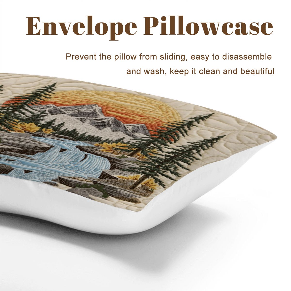 Mountain Sunrise Queen Comforter - 3 PCS Set