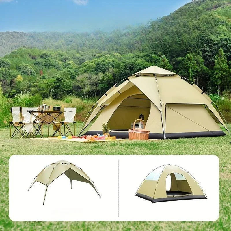 Camping Outdoor Automatic Tent - Double-deck tents with Double Door