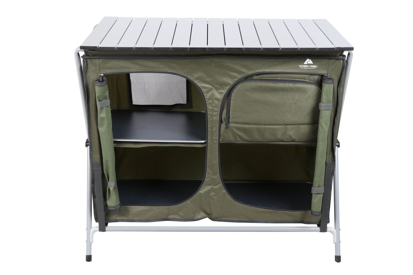 Camping Table, Gray, 34.2"Wx19.6"Dx31.5"H, New