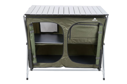 Camping Table, Gray, 34.2"Wx19.6"Dx31.5"H, New