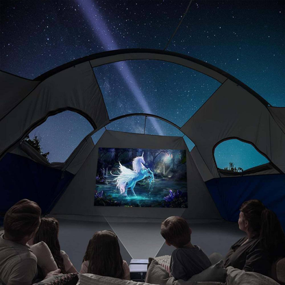 HIKERGARDEN - 10-Person Camping Tents, Portable Easy Set up Family Tent Windproof Fabric Dome Tent in Blue