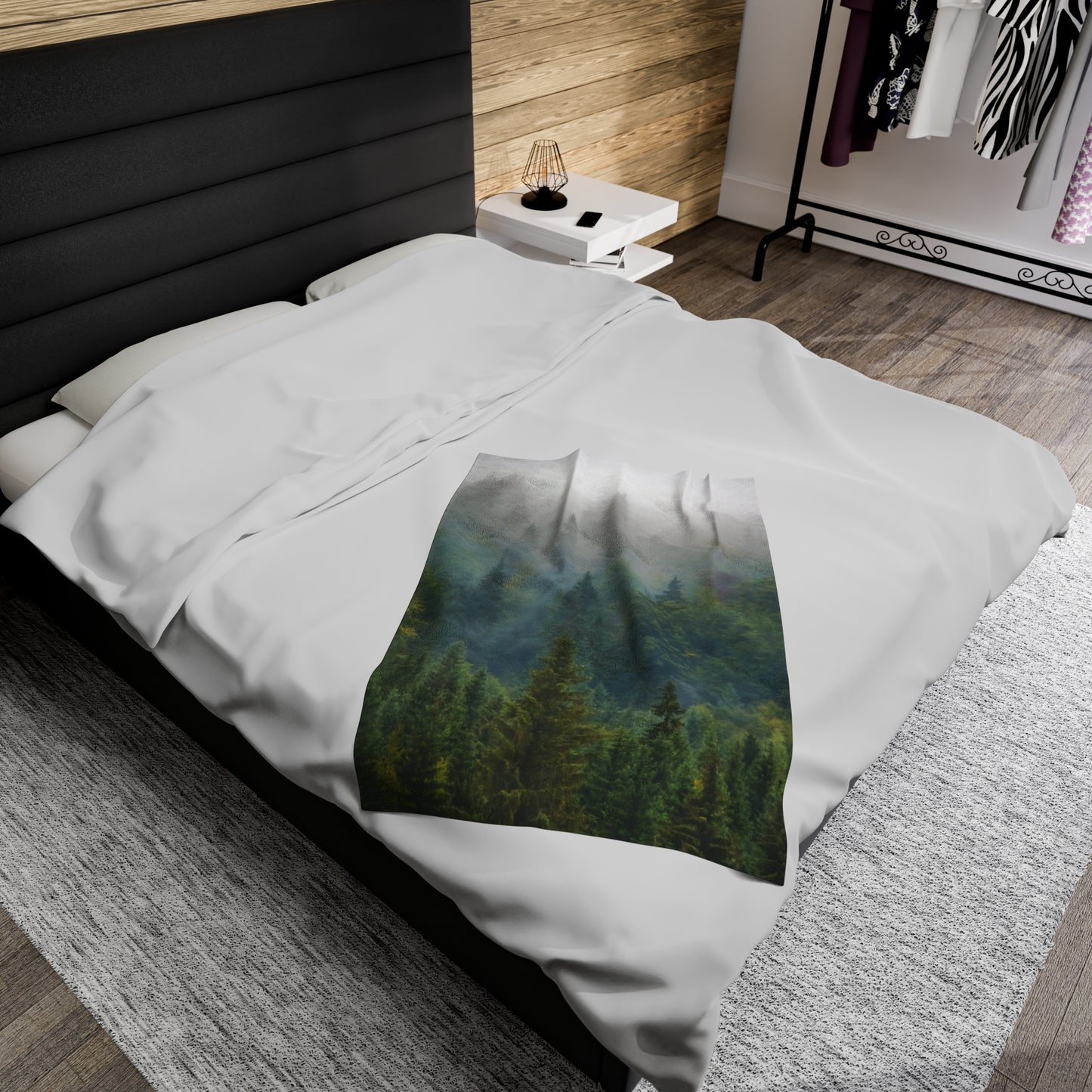 Fog Mountain Velveteen Plush Blanket