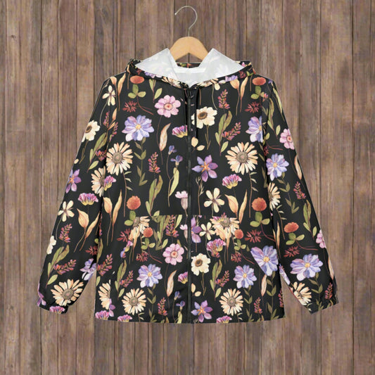 Flower Burst Windbreaker Jacket