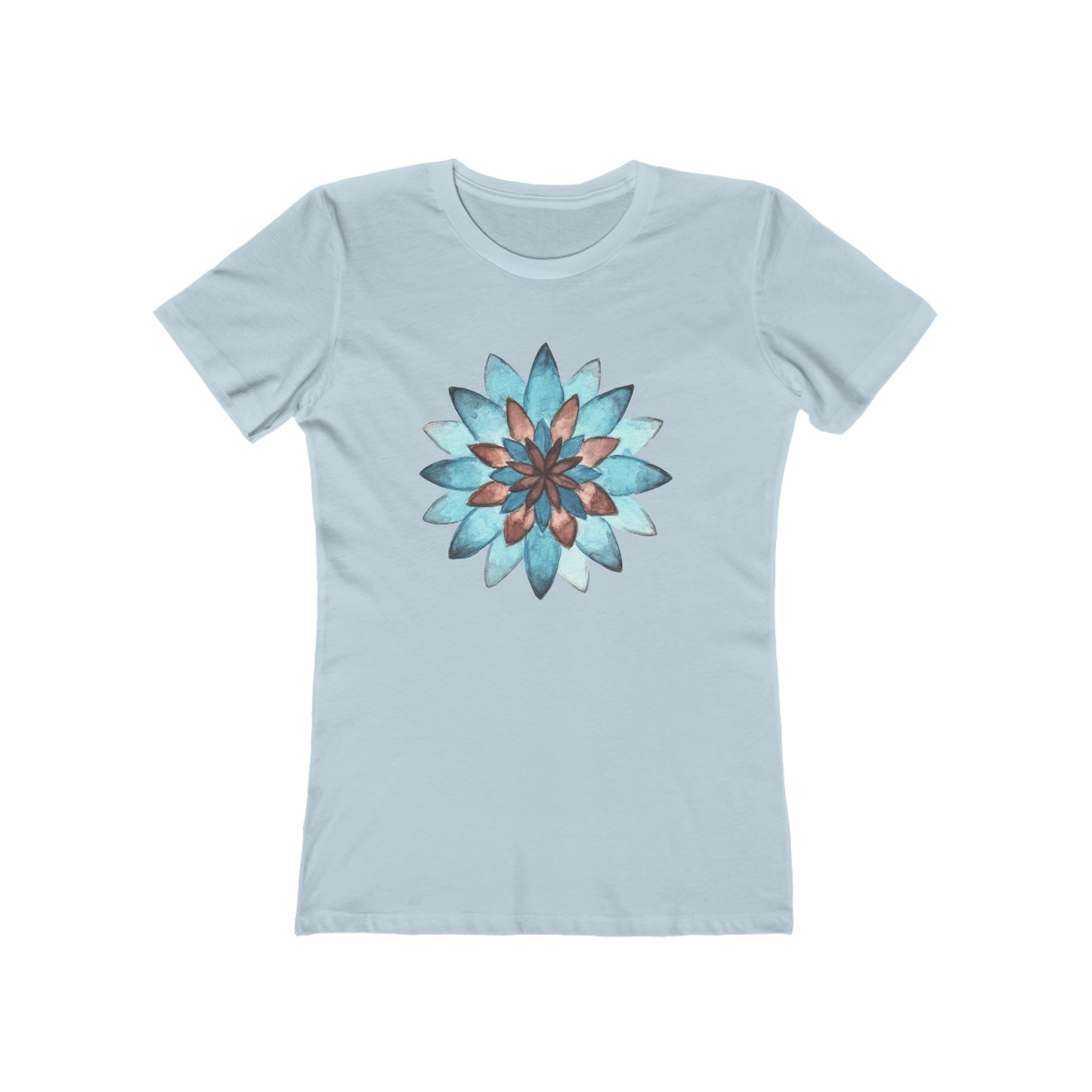 Blue Flower Burst - The Boyfriend Tee for Women