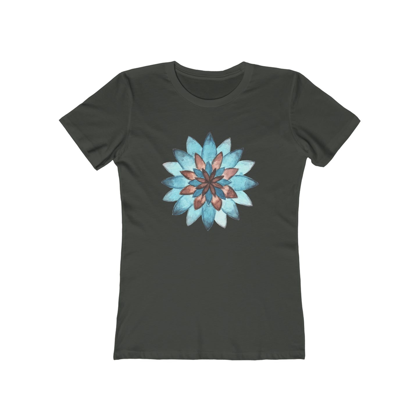 Blue Flower Burst - The Boyfriend Tee for Women