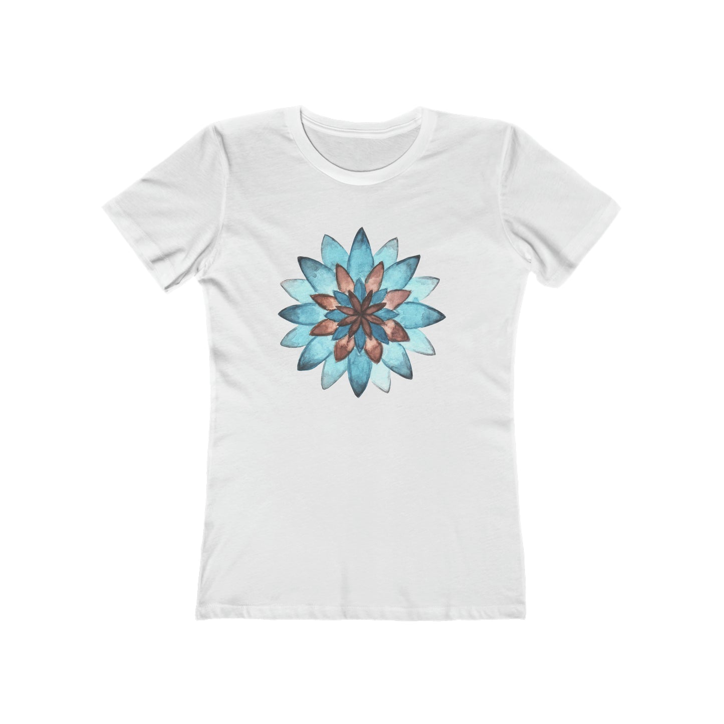 Blue Flower Burst - The Boyfriend Tee for Women