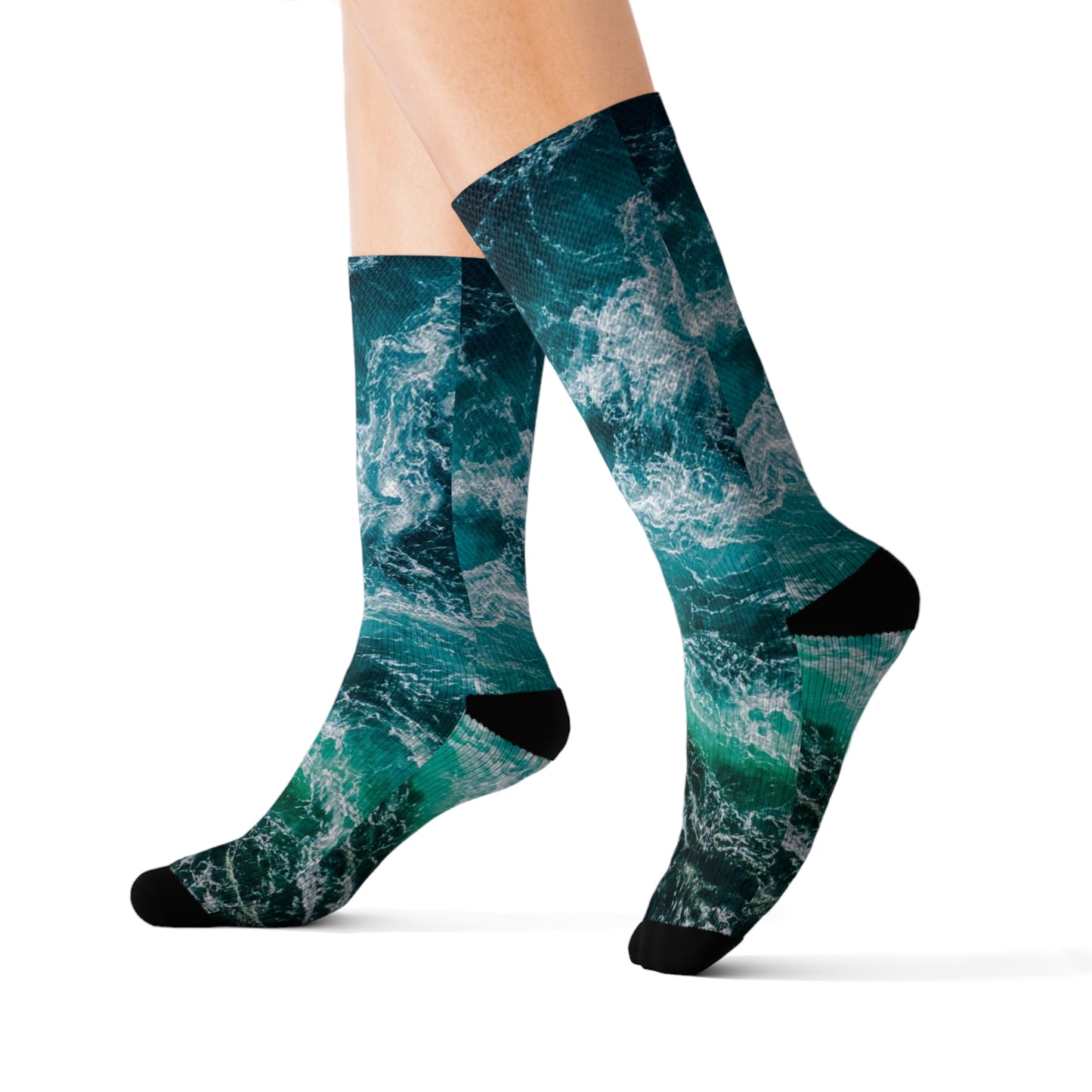 Mountain Water Sublimation Socks