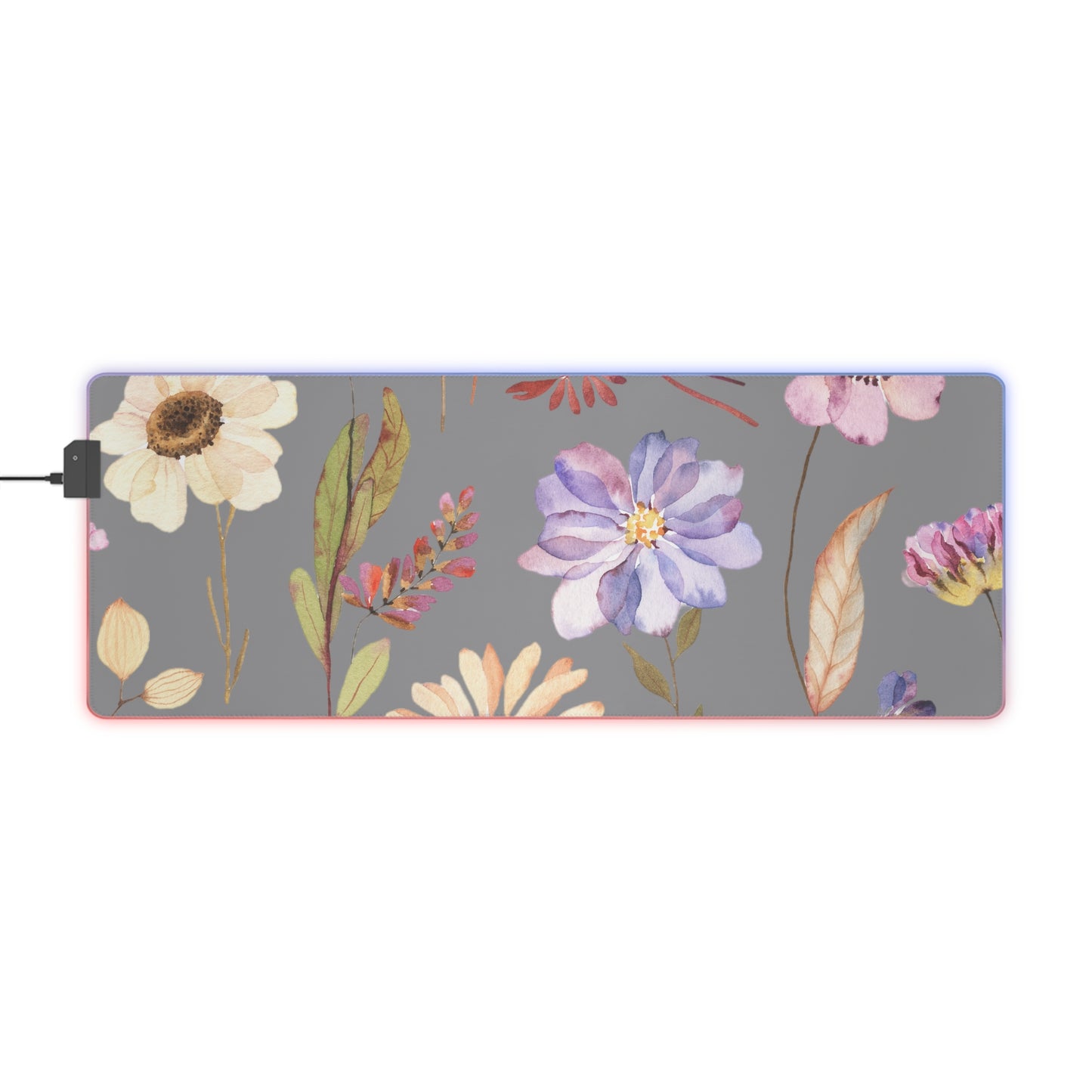 Floral LED Gaming Mouse Pad