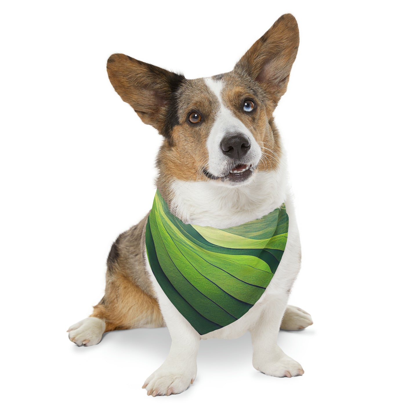 Green Waves Pet Bandana Collar