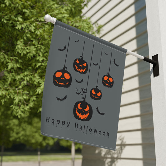 Happy Halloween Spooky Pumpkins - Garden & House Banner