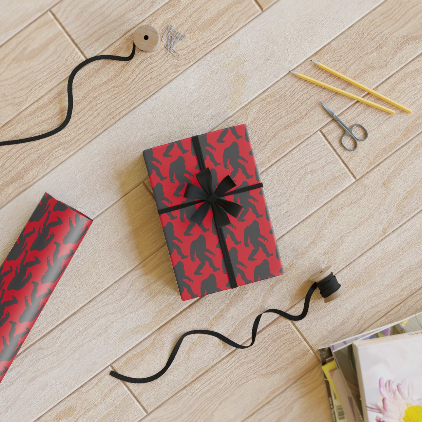 Bigfoot - Wrapping Paper (Red)