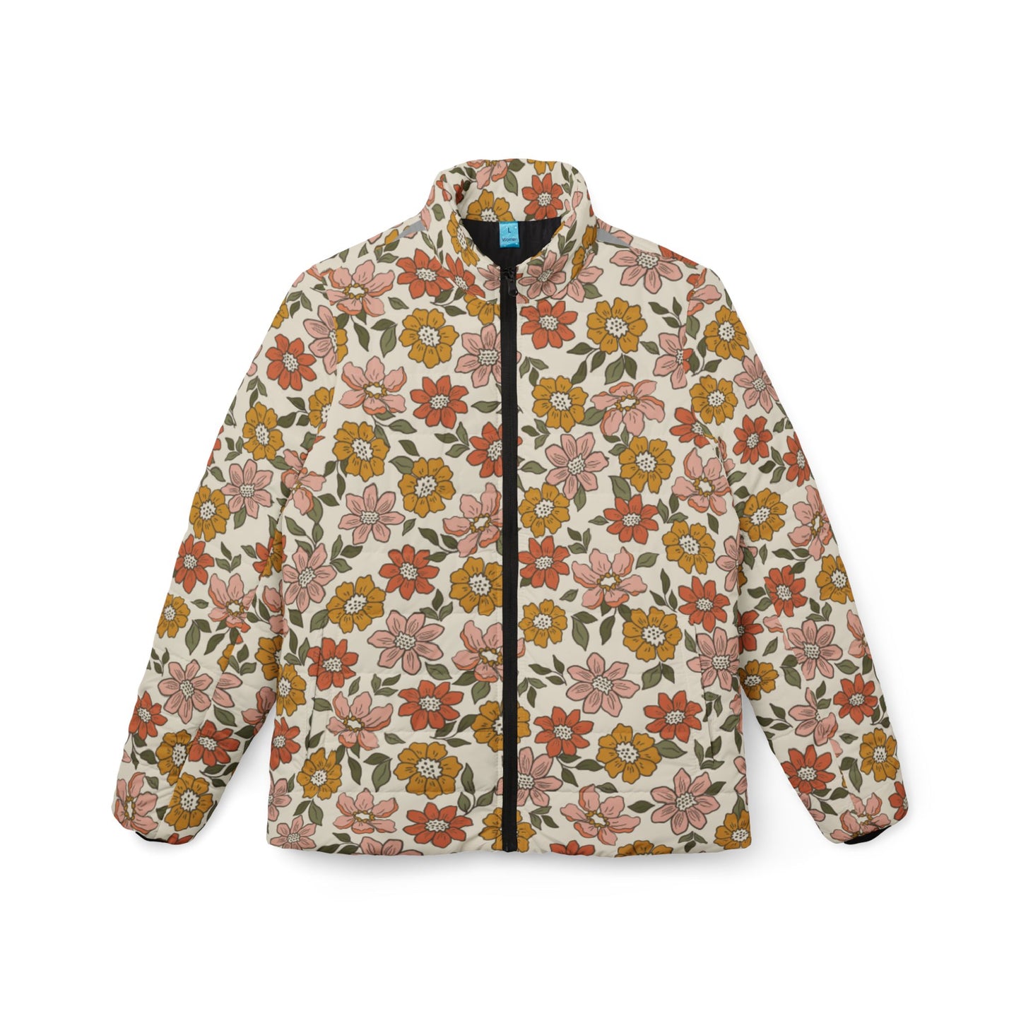 Aged Flowers Puffer Jacket