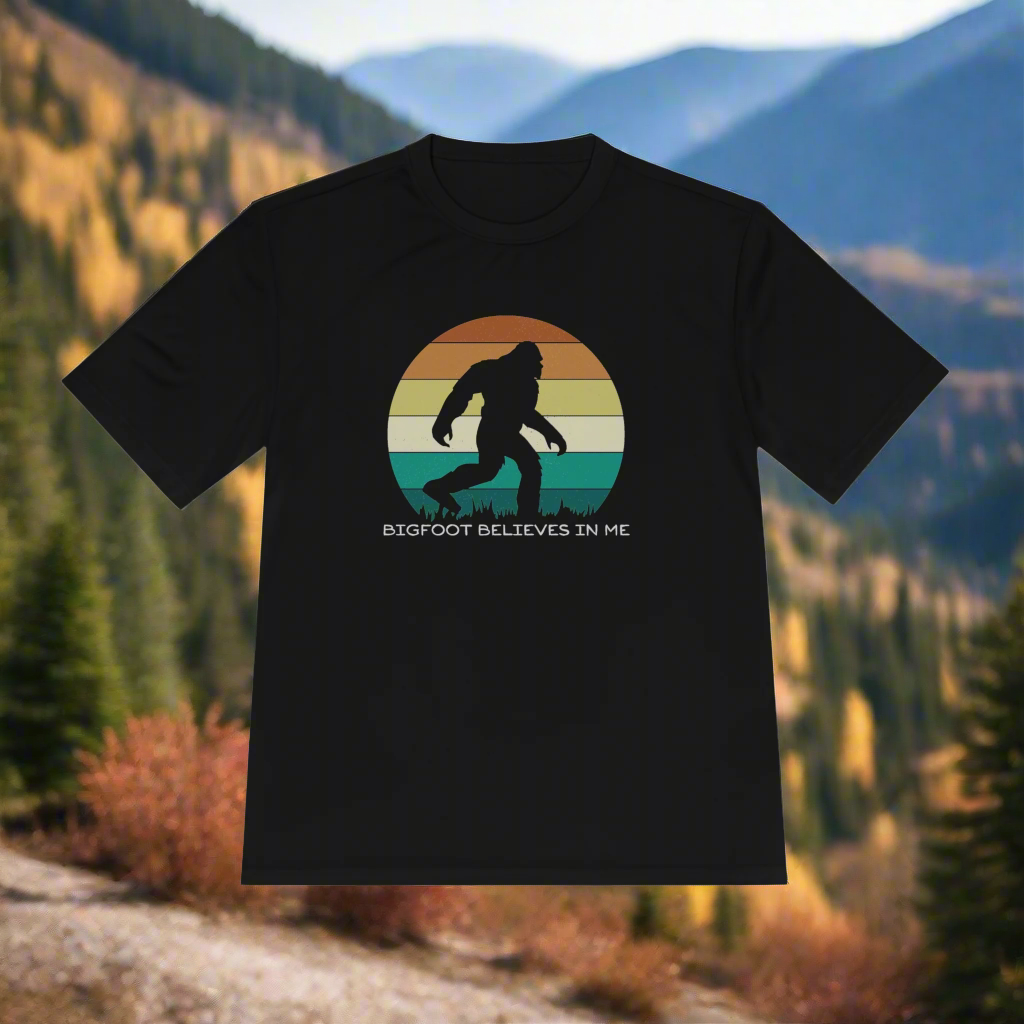 Bigfoot Believes In Me - Unisex Moisture Wicking Tee