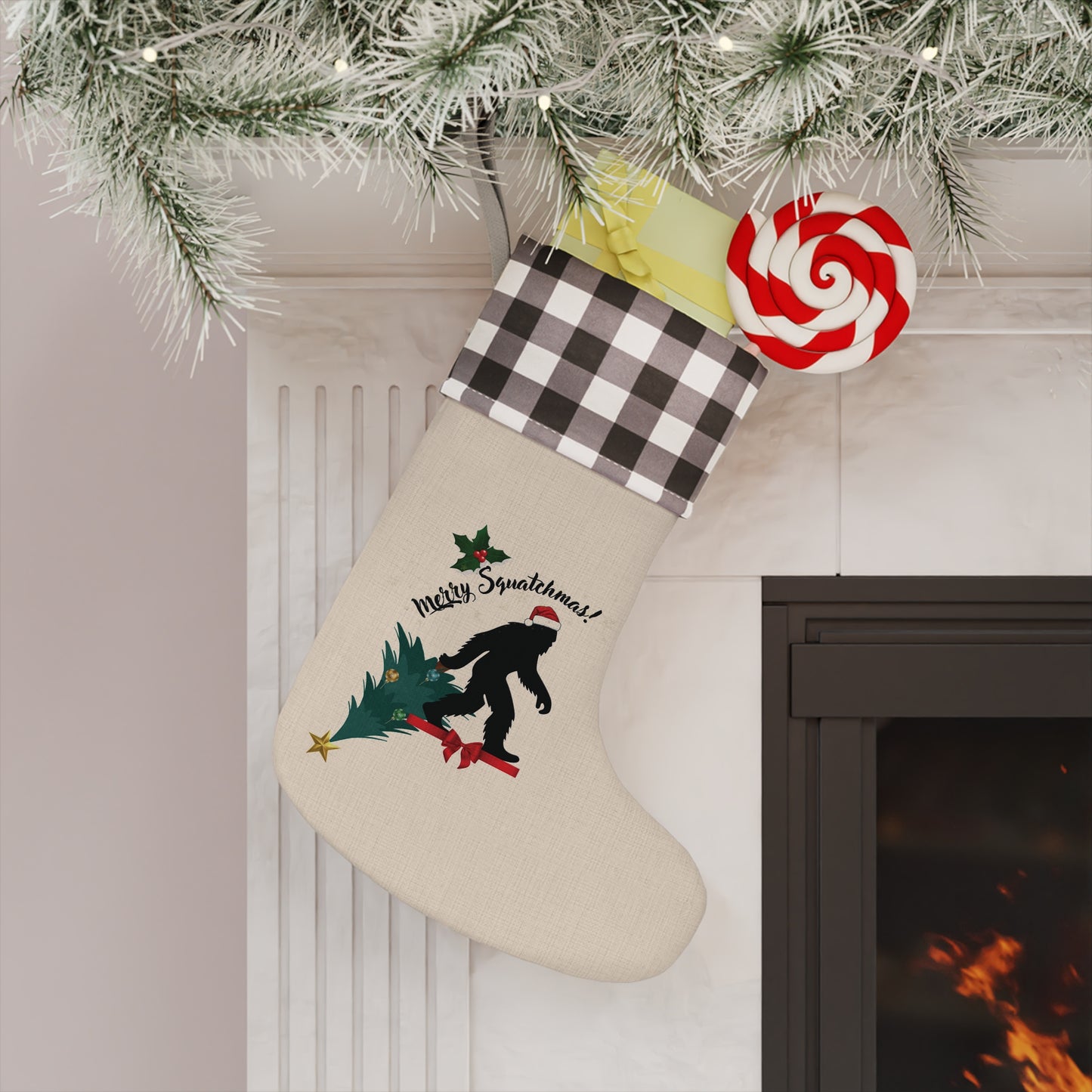 Merry Squatchmas Christmas Stocking