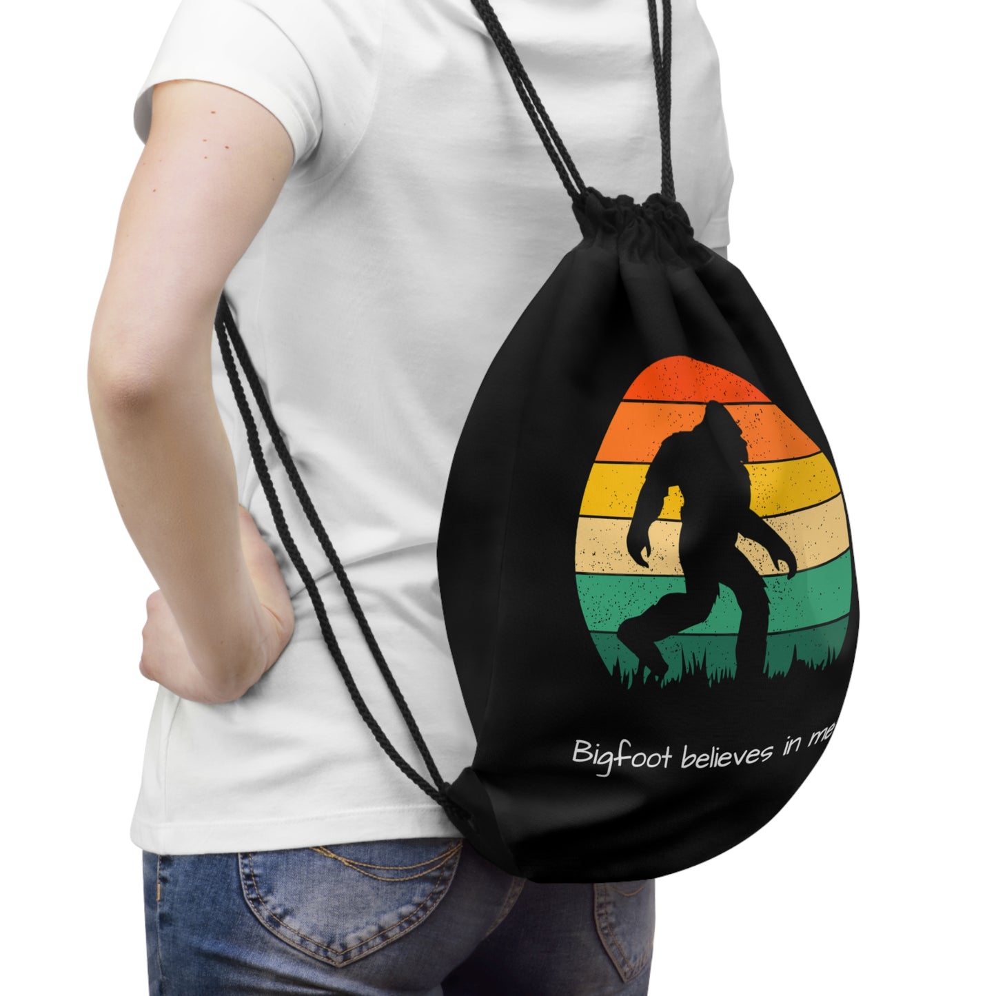 Bigfoot believes in me - Drawstring Bag