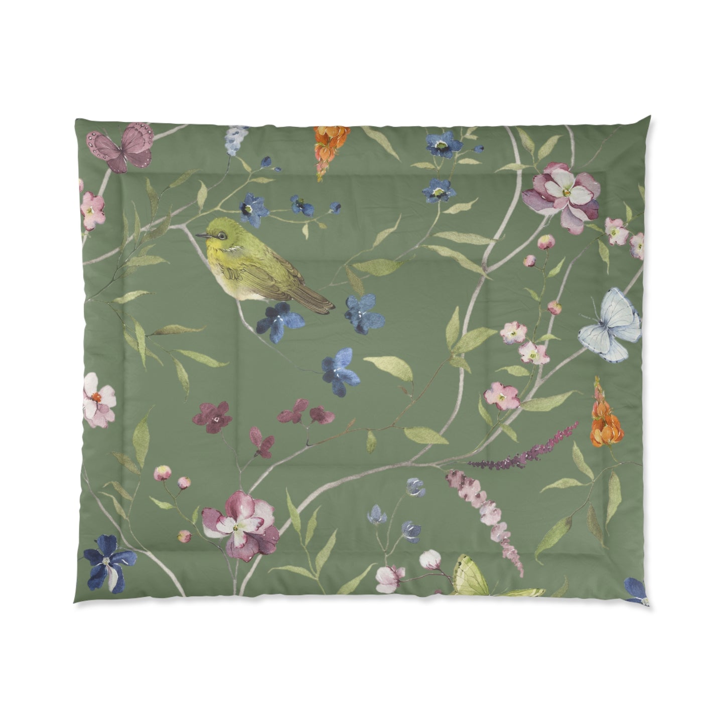 Green Bird Comforter