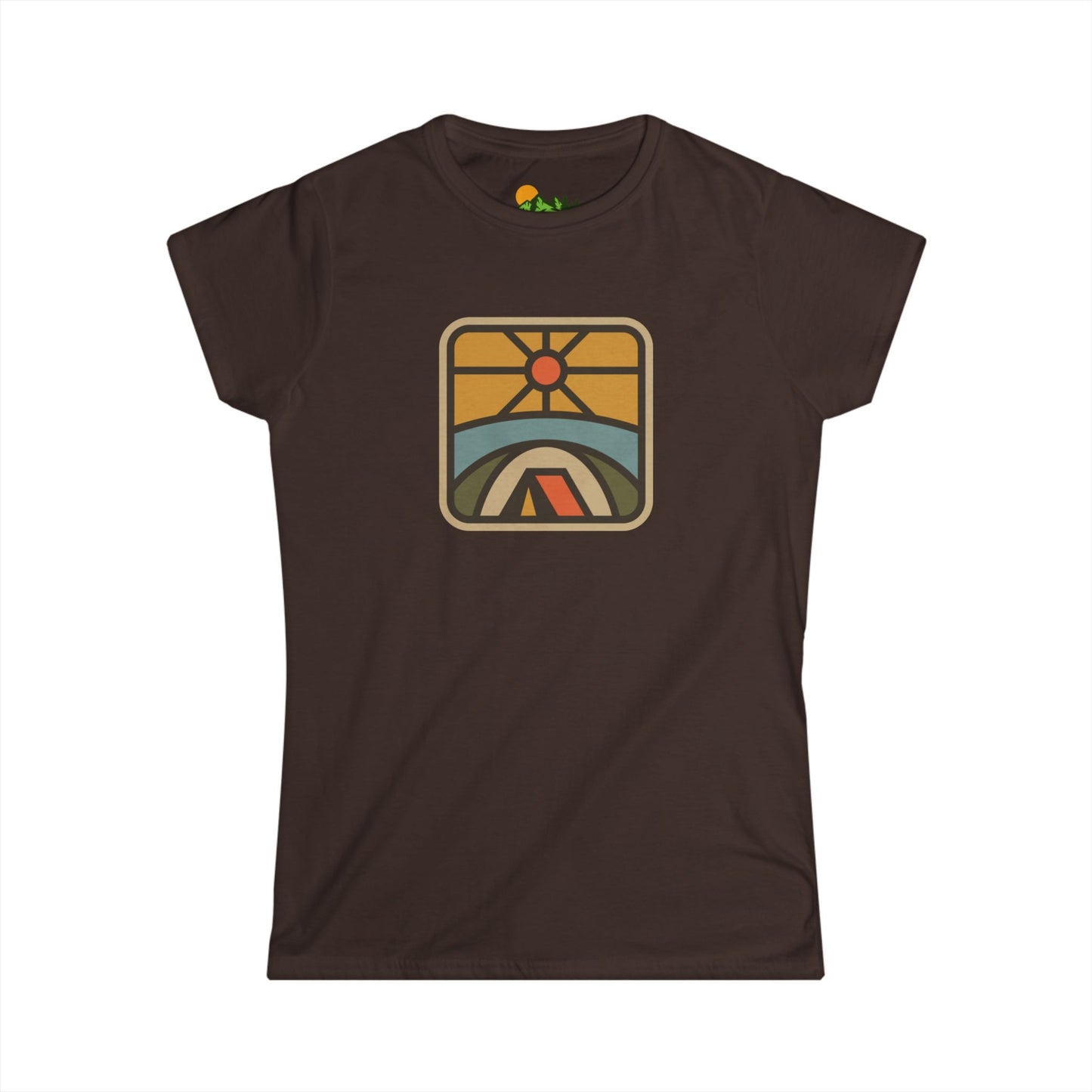Retro Sunrise Camping Women's Tee
