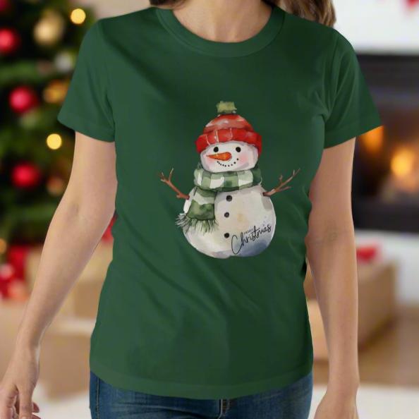 Merry Christmas Snowman Top Women's T-shirt