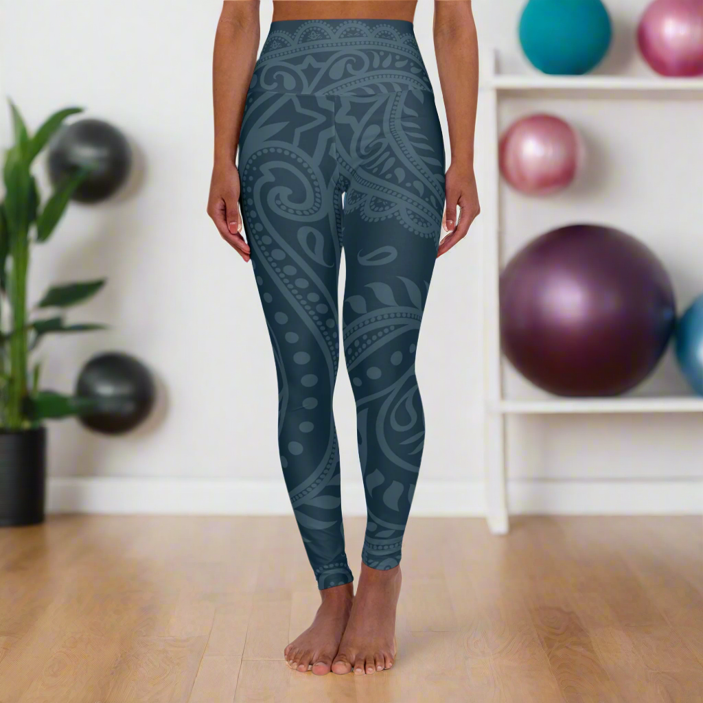 Paisley High Waisted Yoga Leggings