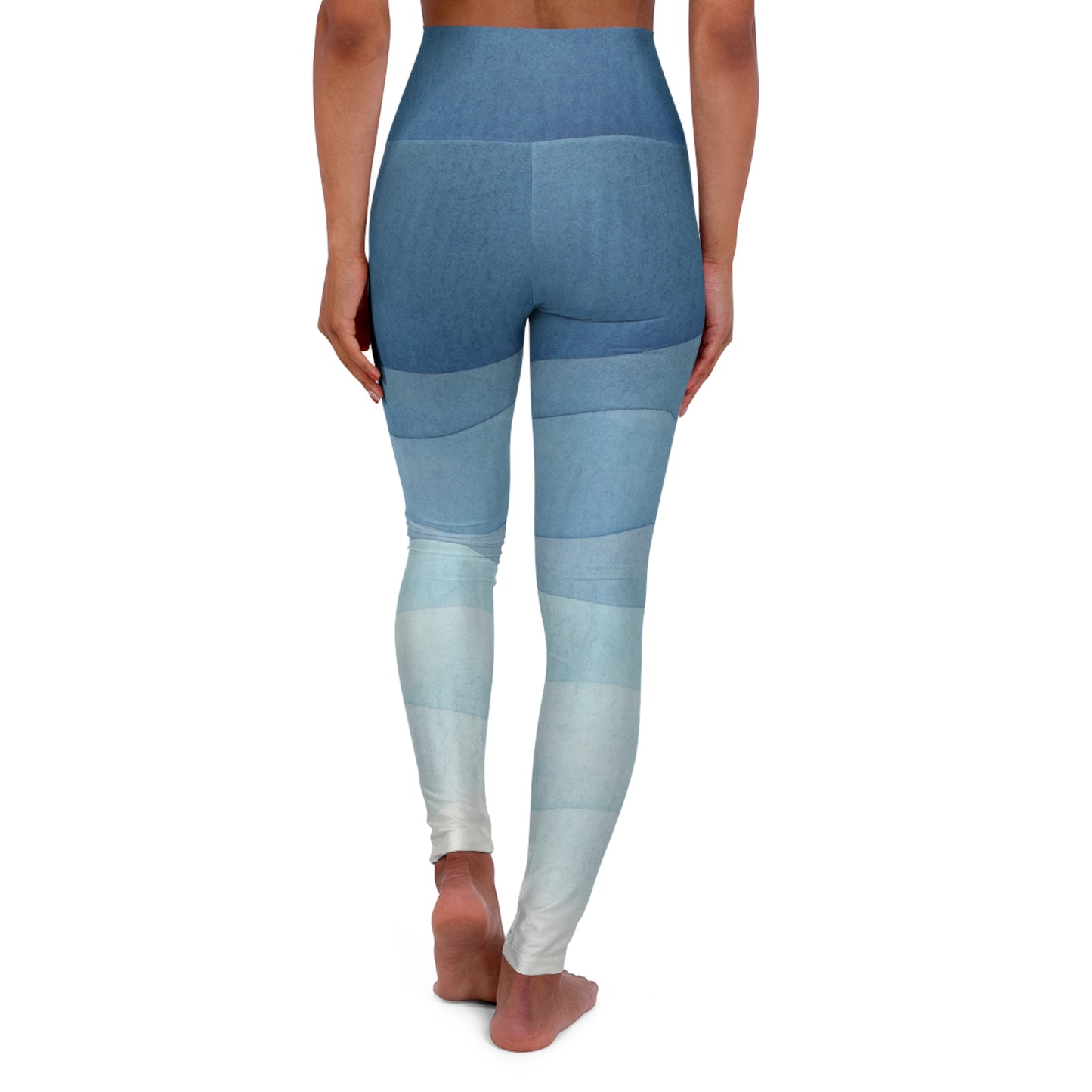 Blue Water High Waisted Yoga Leggings