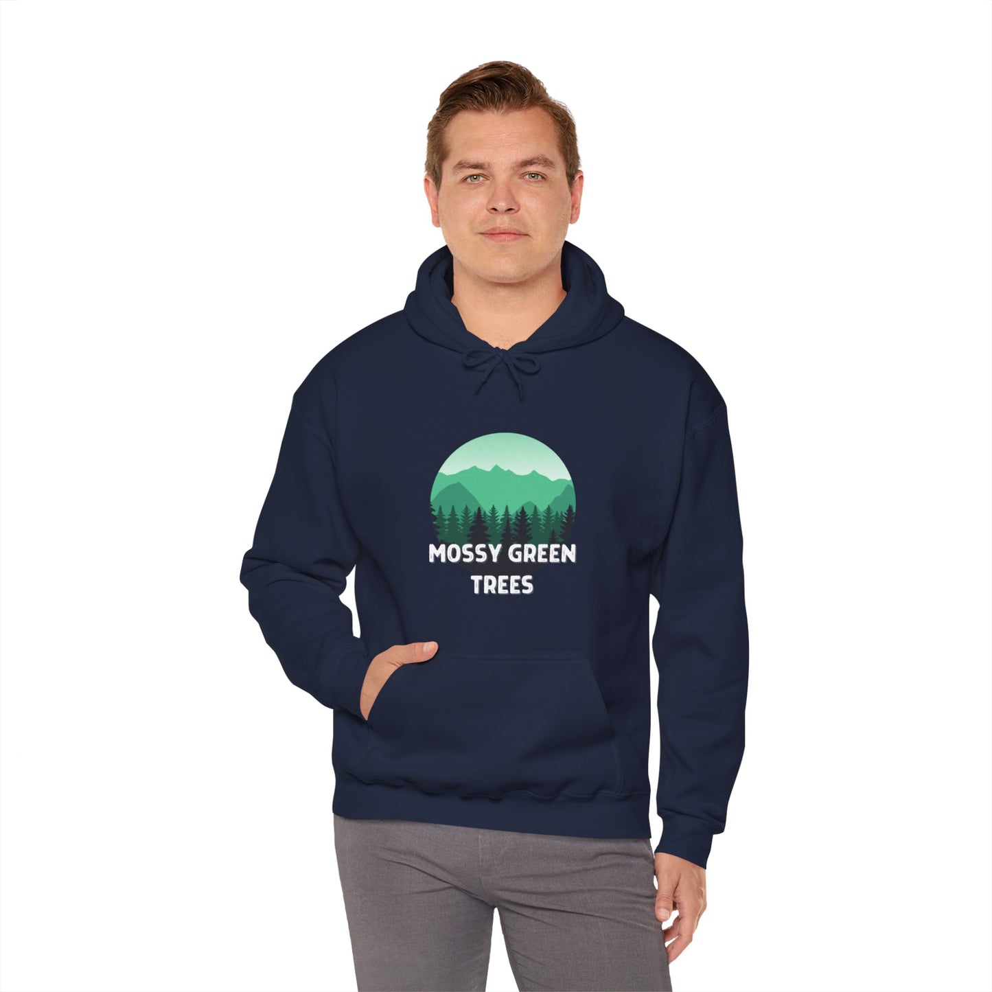 Mossy Green Trees Unisex Heavy Blend™ Hooded Sweatshirt