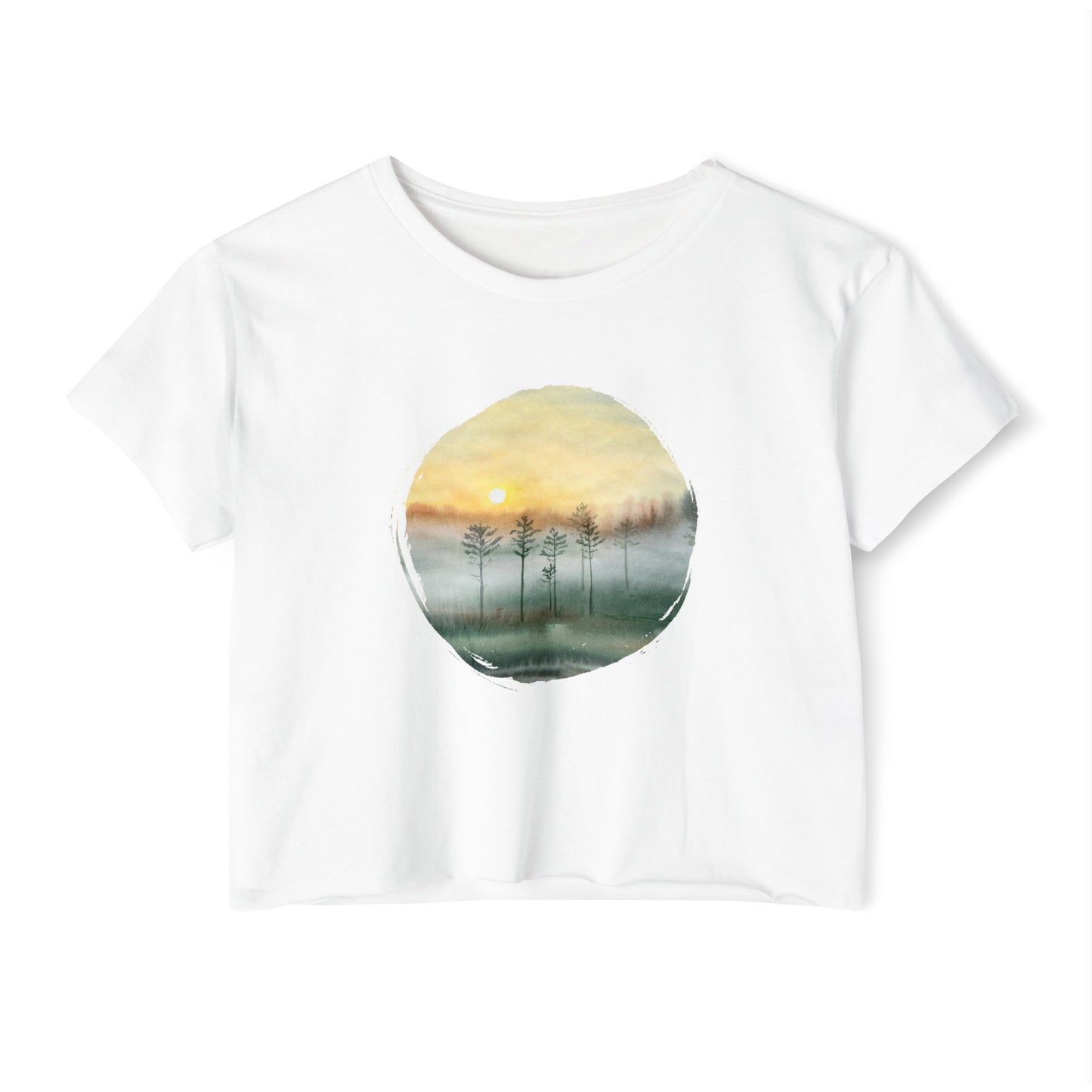 Cloudy Trees Women’s Crop Top