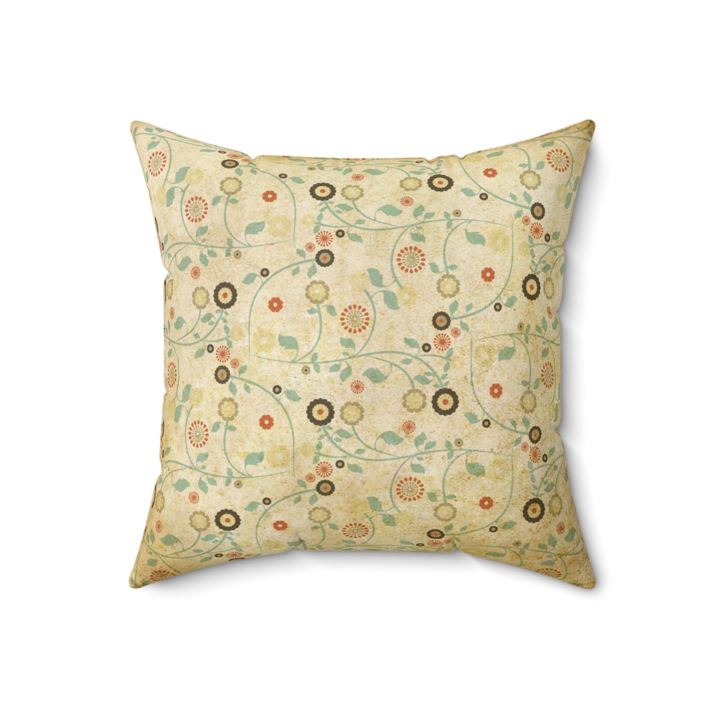 Vintage Days Faux Suede Square Pillow