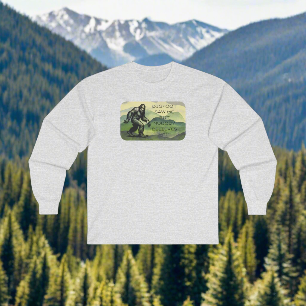 Bigfoot Saw Me - Long Sleeve Cotton Tee