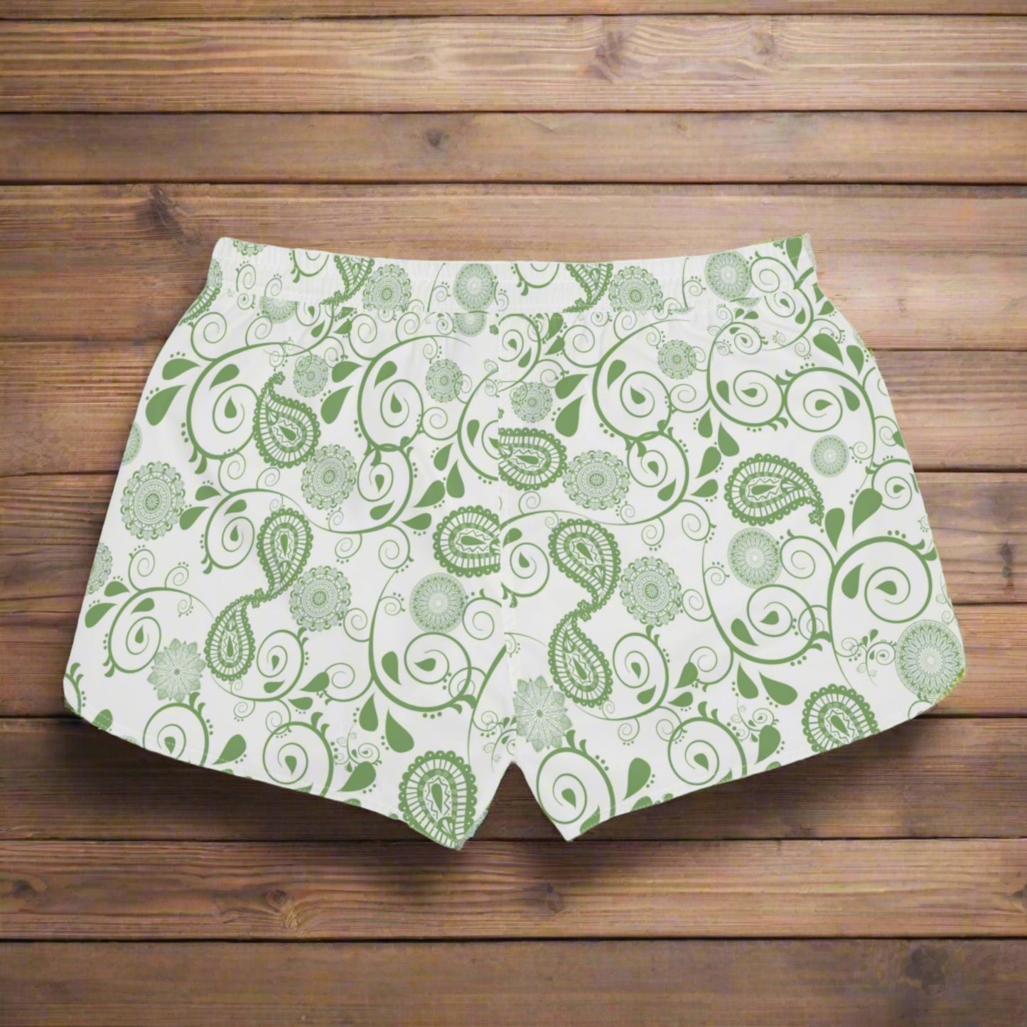 Green Paisley Women's Casual Shorts