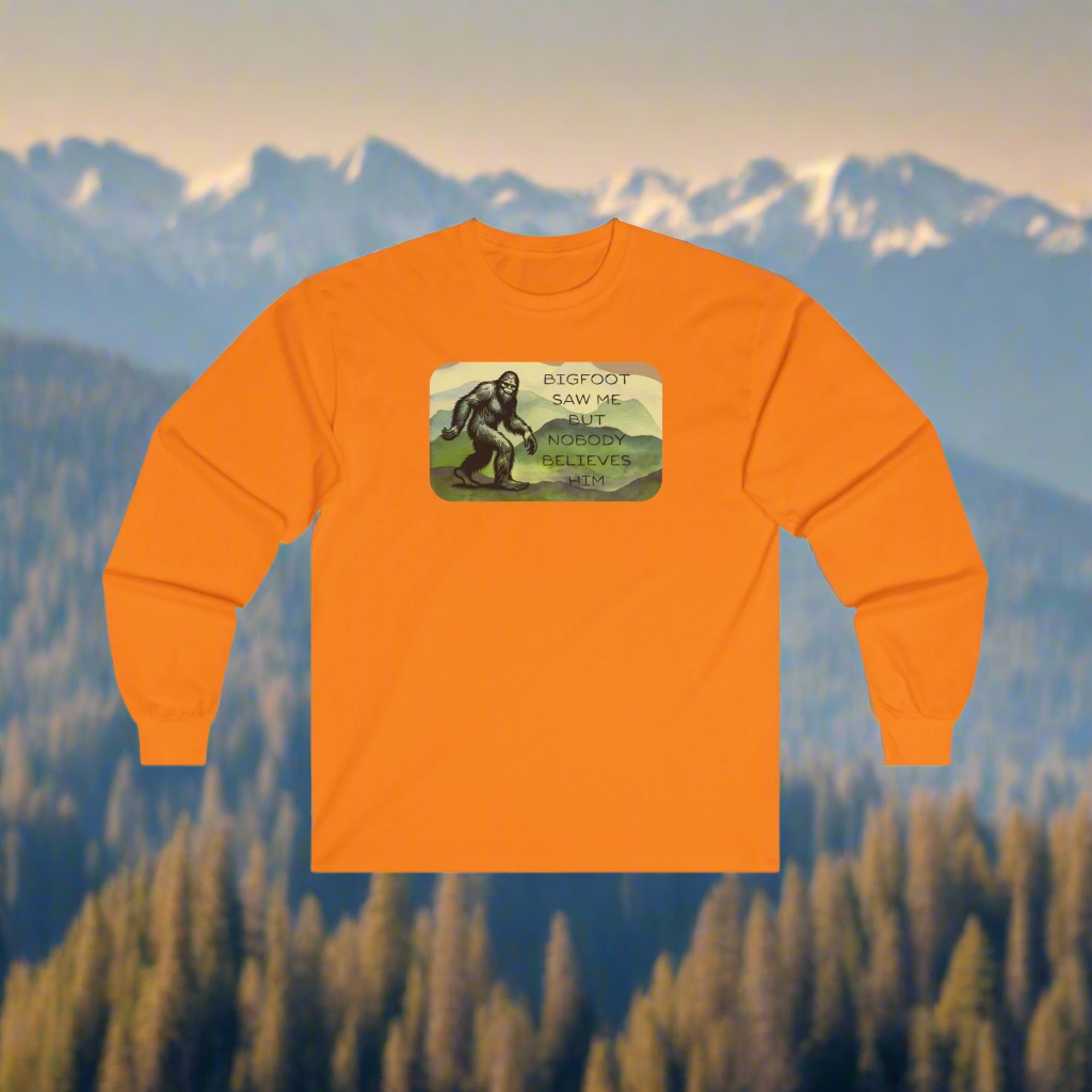 Bigfoot Saw Me - Long Sleeve Cotton Tee