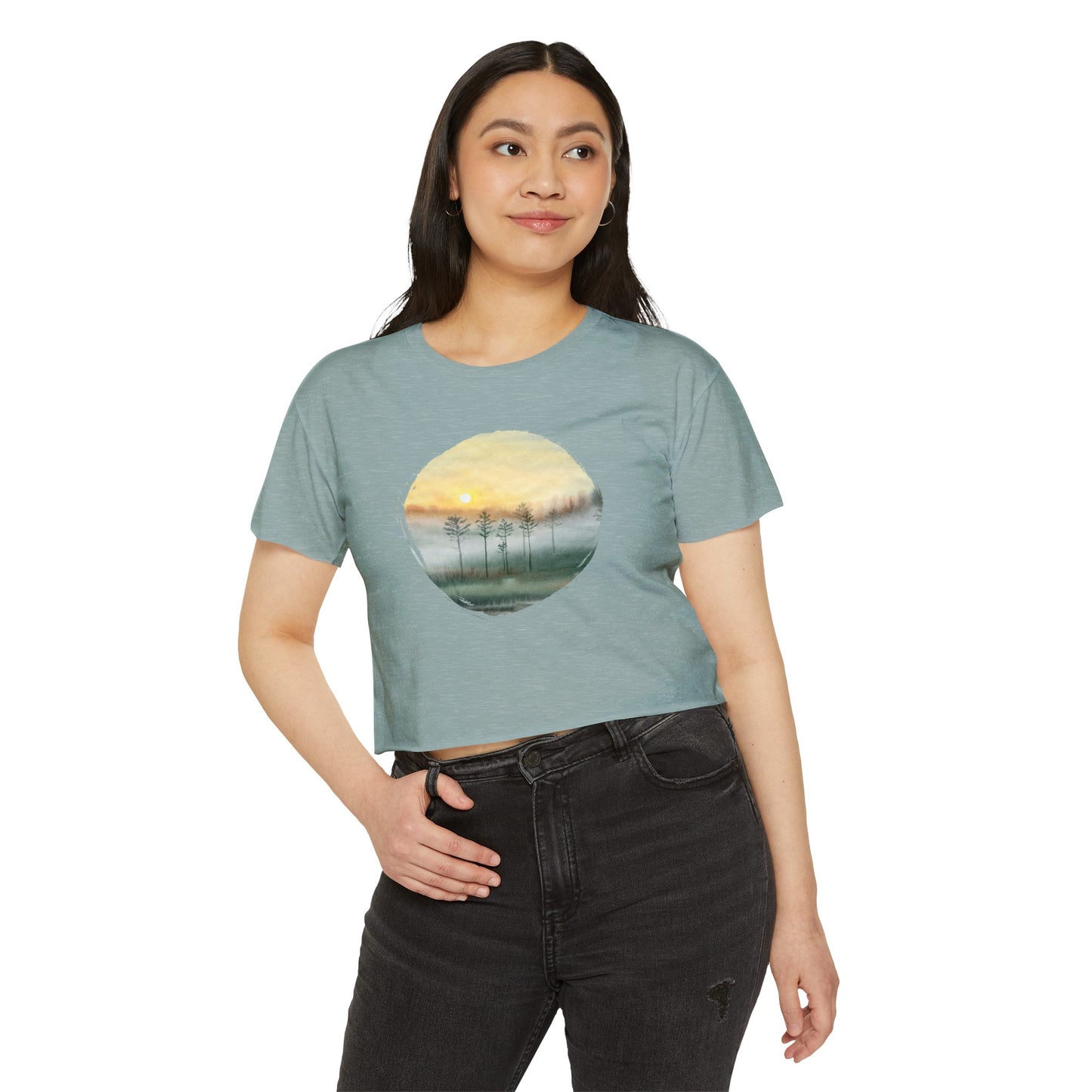 Cloudy Trees Women’s Crop Top