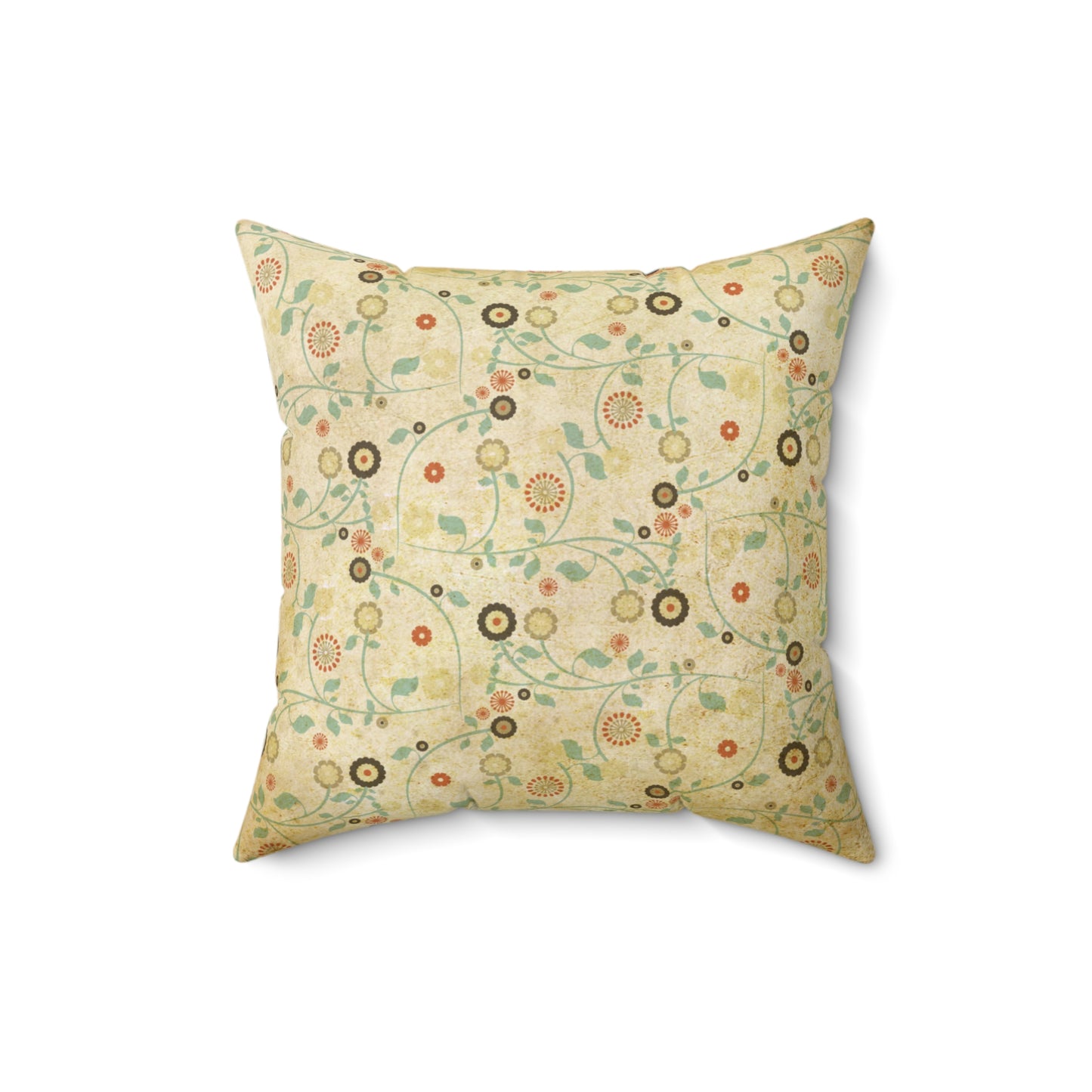 Vintage Days Faux Suede Square Pillow