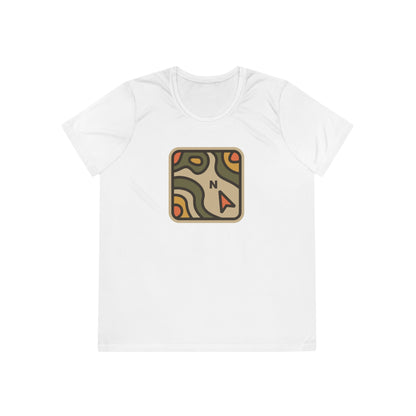 Topographic Map Compass Tee | Hiking Adventure outdoors navigation shirt