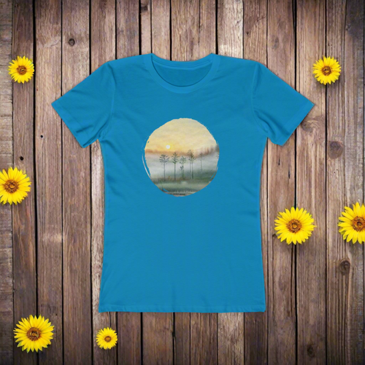 Cloudy Trees Tee for Women