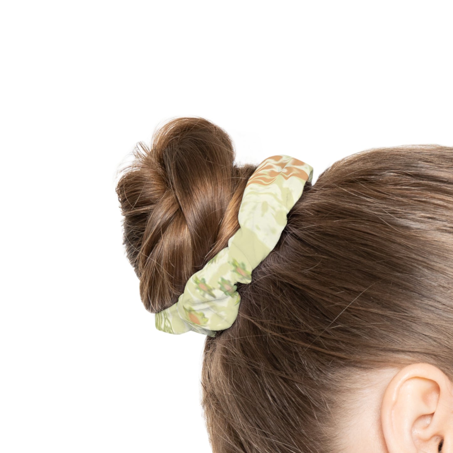 Yellow Floral Scrunchie